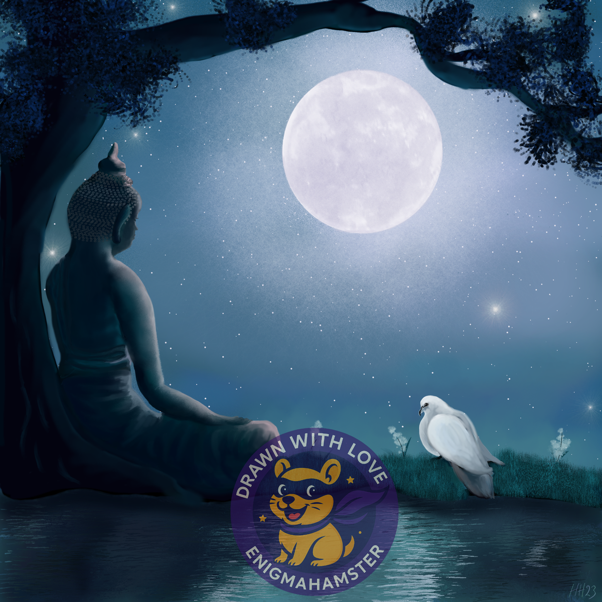 Buddha’s Peace – EnigmaHamster art print