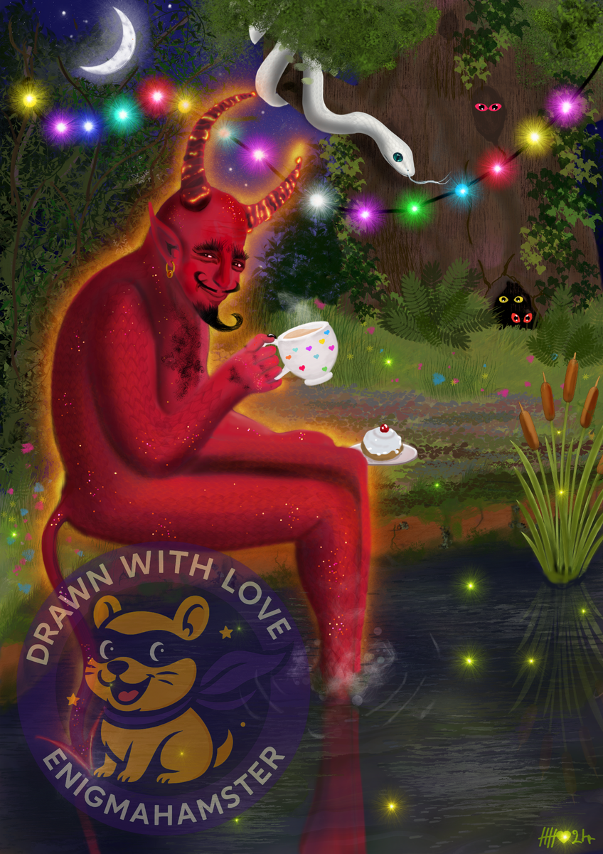 The Devil and the Tea – EnigmaHamster art print