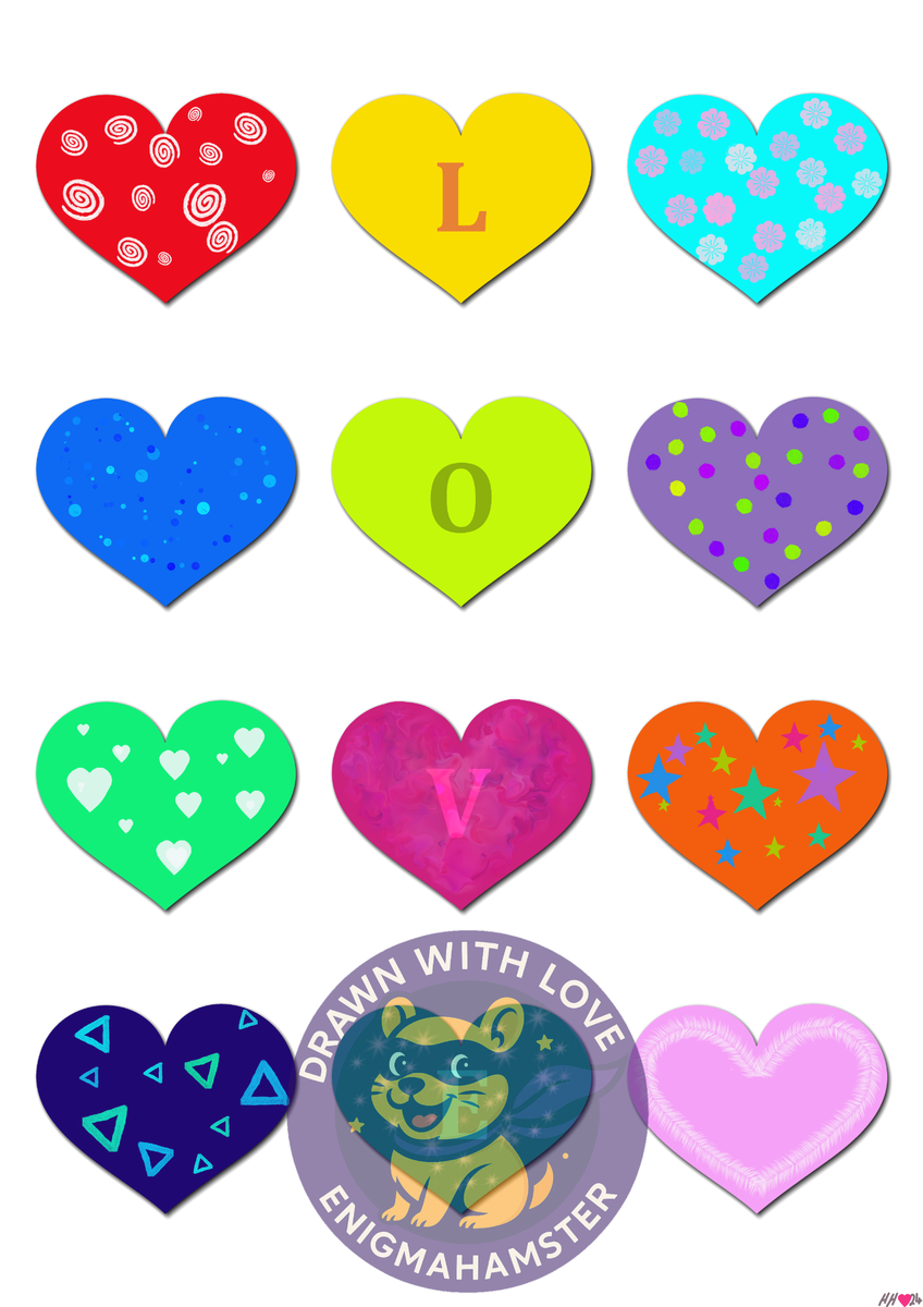 Hearts A Plenty – EnigmaHamster art print